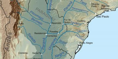 خريطة نهر باراغواي